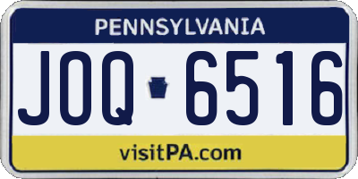 PA license plate JOQ6516