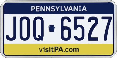 PA license plate JOQ6527