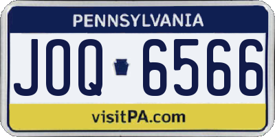 PA license plate JOQ6566