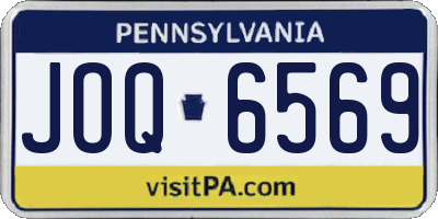 PA license plate JOQ6569