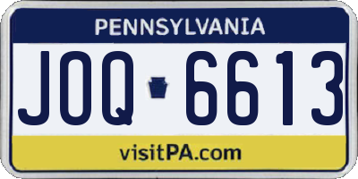PA license plate JOQ6613