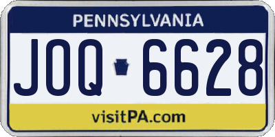 PA license plate JOQ6628