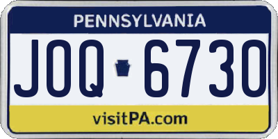 PA license plate JOQ6730