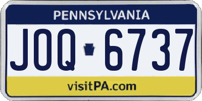 PA license plate JOQ6737