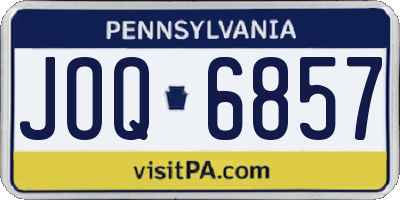 PA license plate JOQ6857