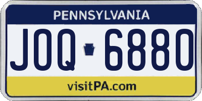 PA license plate JOQ6880