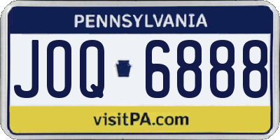 PA license plate JOQ6888
