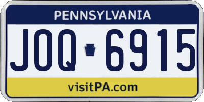 PA license plate JOQ6915