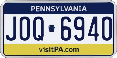 PA license plate JOQ6940