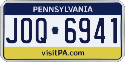 PA license plate JOQ6941