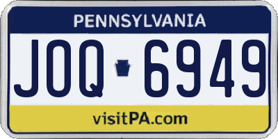 PA license plate JOQ6949