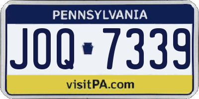 PA license plate JOQ7339
