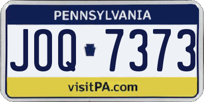 PA license plate JOQ7373