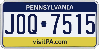 PA license plate JOQ7515