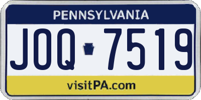 PA license plate JOQ7519