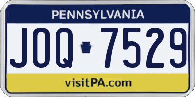 PA license plate JOQ7529