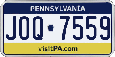 PA license plate JOQ7559