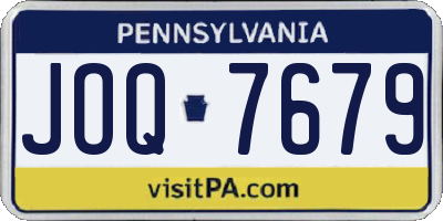 PA license plate JOQ7679