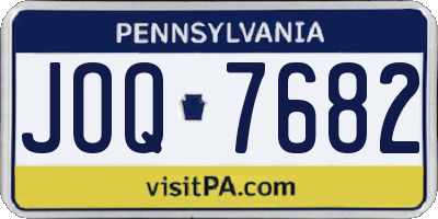PA license plate JOQ7682