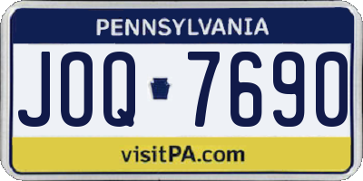PA license plate JOQ7690