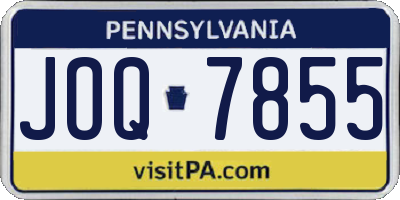 PA license plate JOQ7855
