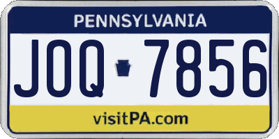 PA license plate JOQ7856