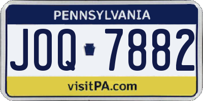 PA license plate JOQ7882