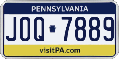 PA license plate JOQ7889