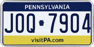 PA license plate JOQ7904