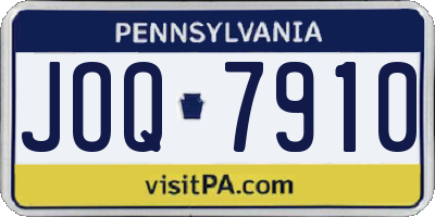 PA license plate JOQ7910