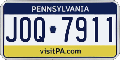 PA license plate JOQ7911