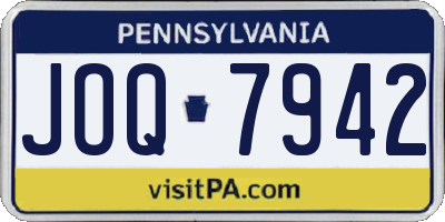 PA license plate JOQ7942