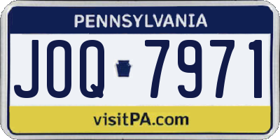 PA license plate JOQ7971