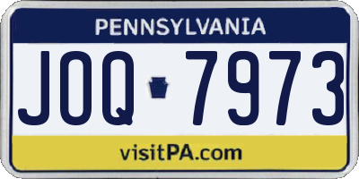 PA license plate JOQ7973