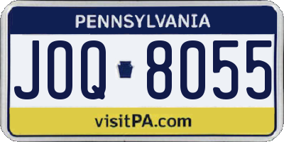 PA license plate JOQ8055