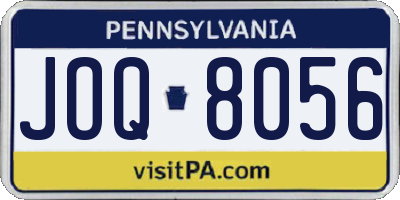 PA license plate JOQ8056