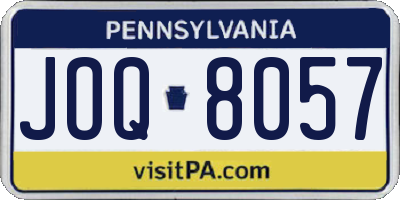 PA license plate JOQ8057