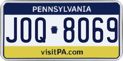PA license plate JOQ8069