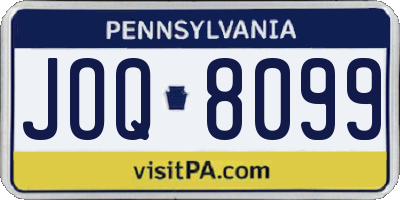 PA license plate JOQ8099