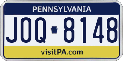 PA license plate JOQ8148