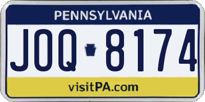 PA license plate JOQ8174