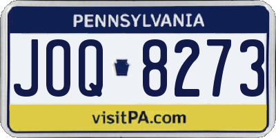 PA license plate JOQ8273