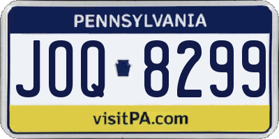 PA license plate JOQ8299