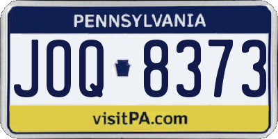PA license plate JOQ8373
