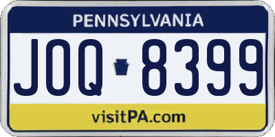 PA license plate JOQ8399