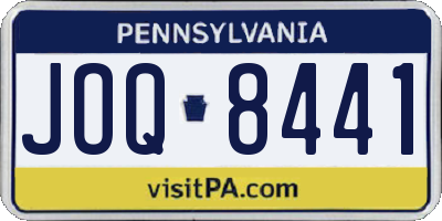 PA license plate JOQ8441