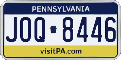 PA license plate JOQ8446