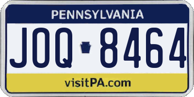 PA license plate JOQ8464