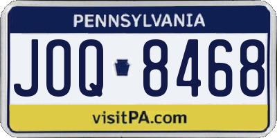 PA license plate JOQ8468