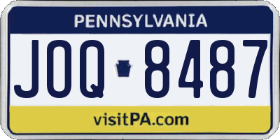 PA license plate JOQ8487